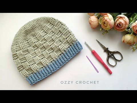 ايس كاب كروشيه بغرزة الباسكت  سهل جدا للمبتدءين #icecap_crochet  #crochet_stitches