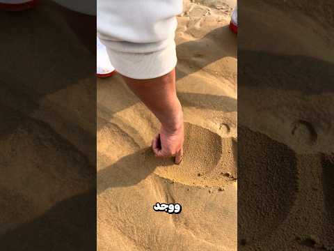 وجد شيئا في رمال البحر ولكن 😮؟؟