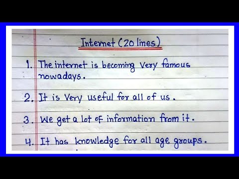 20 Lines Essay on Internet in English | Essay on Internet in English | Internet Essay in English