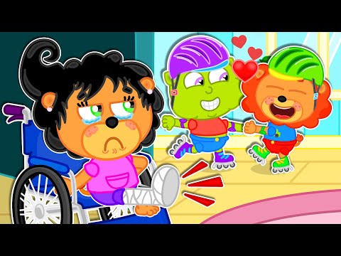 LeonCito | Normas de seguridad para patinar sobre ruedas | Dibujos animados | Video Para Niños