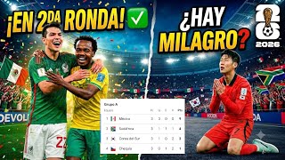 ¡MÉXICO Y SUDAFRICA A OCTAVOS! 😱 Batacazo de Corea y Grupos Definidos | Mundial 2026 ⚽