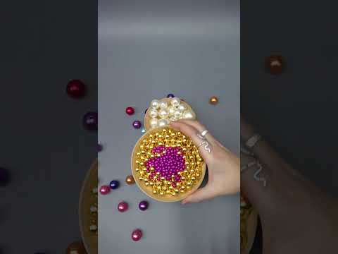 3 Wooden Cups, Gentle Bead Pours | ASMR 🤍✨📿 #sleepaid #asmrvideo