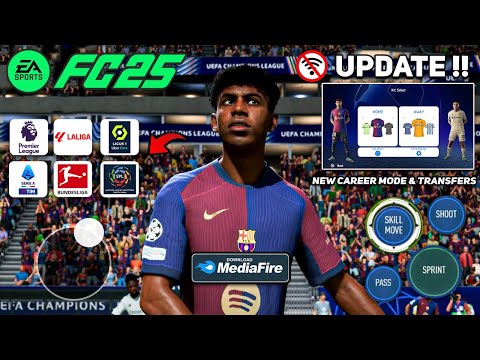 NEW CAREER MODE !! FIFA 16 MOD EA FC 25 Android OFFLINE | New Transfers & Kits 24/25 Graphics HD