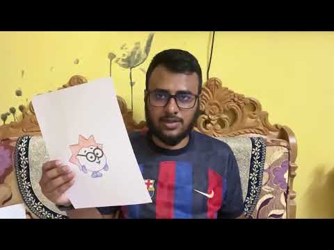 Let's color a picture of a cute cartoon character wearing glasses together.| Bunty Bubly Comedy