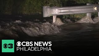 YouTube video thumbnail: Storms Flood Roads in Quakertown, Pennsylvania