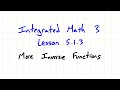 Inverse Functions and Operations