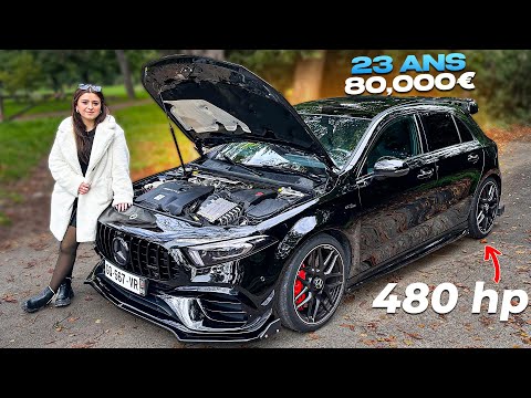 ELLE ROULE EN A45 S AMG PREPARÉE ! (Et conduit comme JAMAIS!!)😈🔥