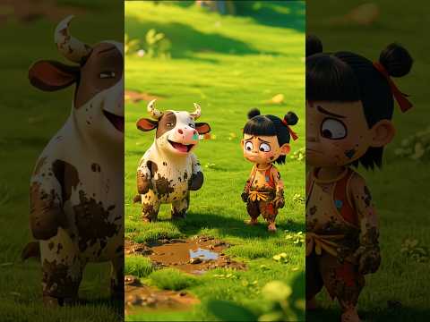ছেলেটি যখন ভুলে গরুর গোবর খেয়ে ফেলে #cartoon #funny #mojarcartoon #funnyshorts #baby