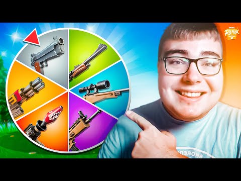 ¡FORTNITE REMIX CAPÍTULO 2 Pero una RULETA Decide MI RAREZA de ARMAS! 🫣 - ByLavaro19