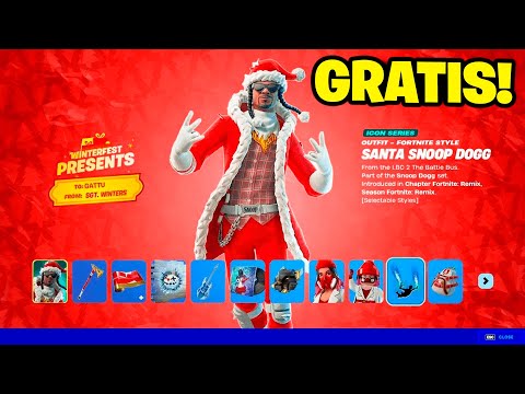 Como CONSEGUIR GRATIS las SKINS de NAVIDAD en FORTNITE WINTERFEST 2024! 🎁🎄 SKIN SANTA DOGG GRATIS!