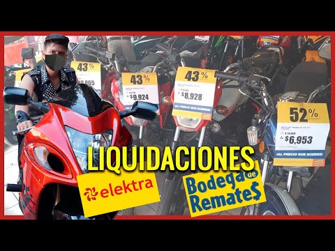 MOTOS desde $5,000 PESOS en ELEKTRA de REMATES - Liquidación de motos en BODEGA DE REMATES.