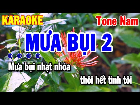 Karaoke Mưa Bụi 2 Tone Nam Nhạc Sống Beat Chuẩn 2024 | Thanh Hải Karaoke