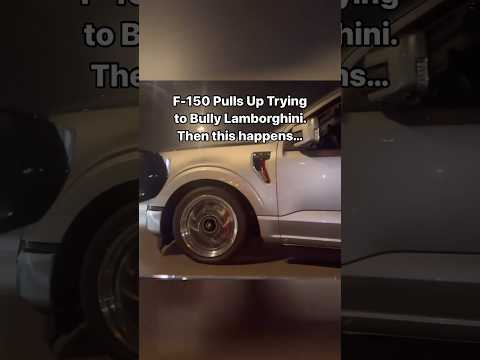 Ford F-150 BULLIES Lamborghini on the Highway #streetracing #fordf150 #lamborghini #racing