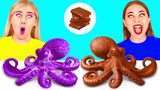 Real Food vs Chocolate Food Challenge | Funny Situations and Fails Fun Challenge