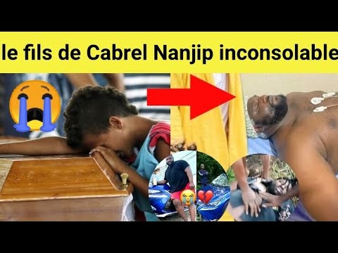 regardez comment le fils de Cabrel Nanjip pleure devant son  cer¢ueil