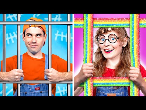 Brother Vs Sister in Jail | How to Sneak Snacks into Jail Funny Situations by Crafty Hacks