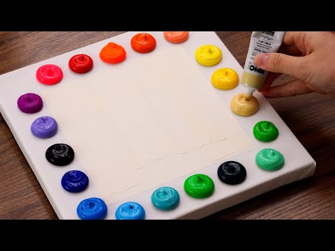 Easy & Beautiful Flowers Acrylic Painting 3hours / Step By Step