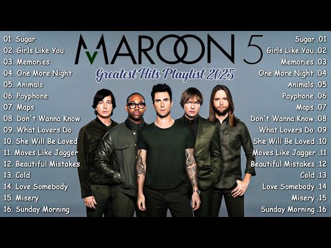 Maroon 5 Greatest Hits Playlist 2025 | Best of Maroon 5 Songs