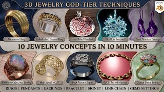 Must-Know 3D Jewelry Techniques: 10 Designs in 10 Minutes