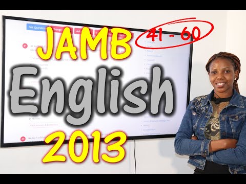 JAMB CBT English 2013 Past Questions 41 - 60