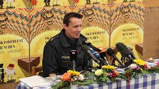 Video: Fazit nach 17 Tagen Polizeiarbeit auf der Wiesn 2022 - Abschlussbilanz der Polizei (Video: Nina Eichinger)