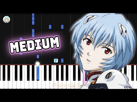 Neon Genesis Evangelion OP - "A Cruel Angel's Thesis" - MEDIUM Piano Tutorial & Sheet Music