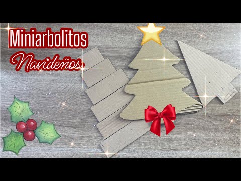 Manualidades NAVIDADES / MINIARBOLITOS Navideños / DIY Christmas tree/ Artesanato Natalino