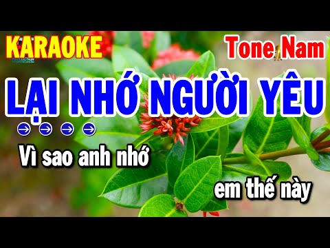 Karaoke Lại Nhớ Người Yêu Tone Nam Nhạc Sống Trữ Tình Dễ Hát 2025 | Thanh Hải