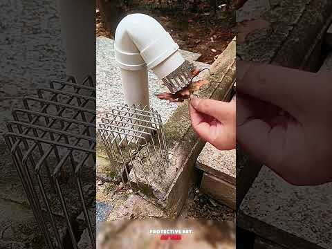 Method of installing a protective net at the drain outlet 📏🧵🛠️🚿