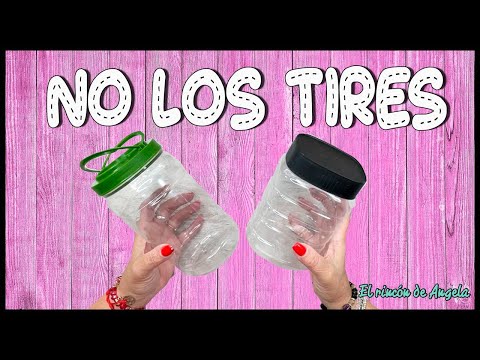 NO TIRES los botes de plastico  RECICLALOS ♻️diy manualidades y decoupage