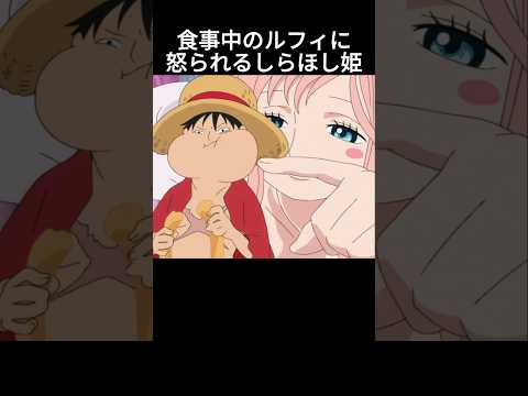 食事中のルフィに怒られるしらほし姫 #ワンピース #onepiece