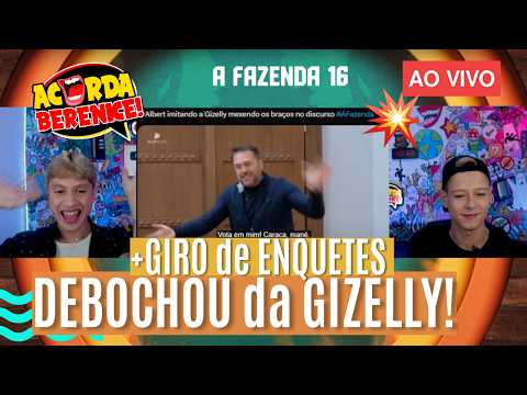 🐔A FAZENDA 16: ALBERT IMITA GIZELLY e SACHA DEBOCHA de CURA MILAGROSA! FLORA CONVOCA FAMOSOS na ROÇA