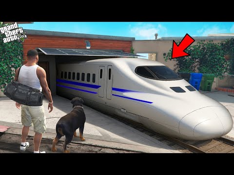 Franklin First Train Stealing Experience In GTA 5 !