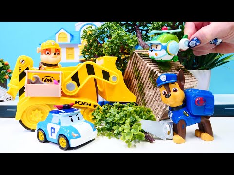 Spielzeug Video für Kinder. Paw Patrol rettet Robocar Roy. Robocar Poli und die Paw Patrol