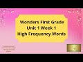 Understanding High Frequency Words