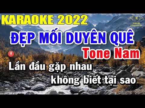 Đẹp Mối Duyên Quê Karaoke Tone Nam Nhạc Sống | Beat Mới Dễ Hát Âm Thanh Chuẩn | Trọng Hiếu