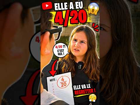 Quand t’as une mauvaise note à l’école