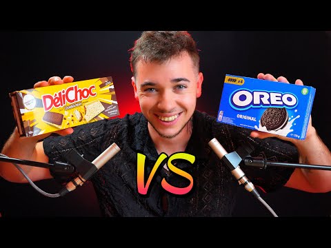 ASMR : JE GOÛTE ORÉO VS DÉLICHOC ! Degustation pour dormir 🔥
