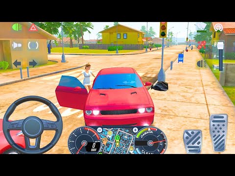 Red Dodge Challenger | Uber Driving🔥🚘Exploring The City - Taxi Games for Android and iOS Gameplay