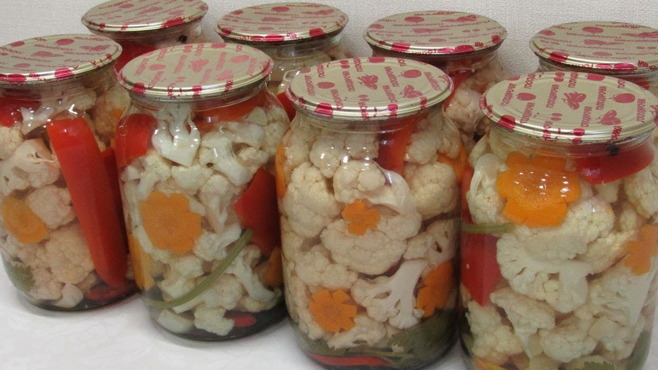 Маринованная цветная капуста на зиму вкуснее мяса