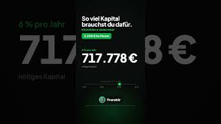 So viel Kapital brauchst du für 3.000 € im Monat 💰 #finanzen #shorts