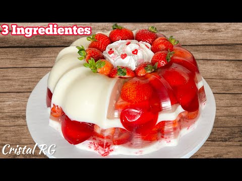 Gelatina de 3 ingredientes fácil para San Valentín 💝