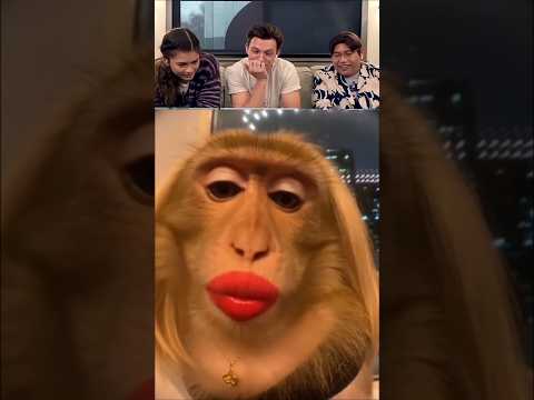 Tom Holland reaction to the funny animated video #animated #fyp #viralvideo #funny