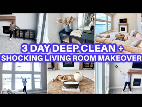 NEW! 3 DAY SATISFYING DEEP CLEAN WITH ME + ROOM MAKEOVER SPEED CLEANING MOTIVATION | SPRING CLEANING