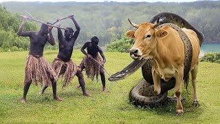 Anaconda Attack Cow in the forest | Anaconda Attack in Jungle, Amazon Anaconda Attack