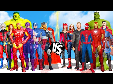 THE AVENGERS COMIC VS THE AVENGERS CLASSIC - SUPERHEROES BATTLE