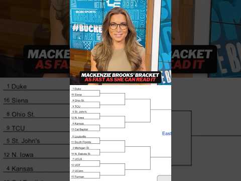 SPEED BRACKET WITH MACKENZIE BROOKS #marchmadness