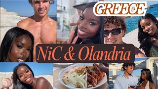 Nic and Olandria go to Greece for their #Baecation #nicolandria + fans texting Olandria  