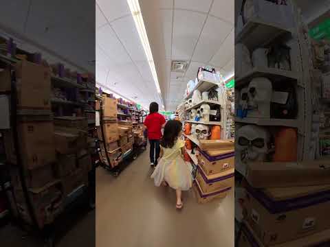#familyvlog Chloe Walked Into the Dollar Store and Lit Up at All the Halloween Decor.