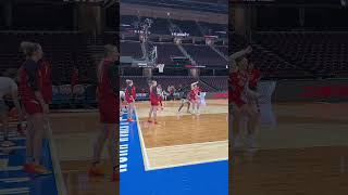 NC State practicing on Thursday for the Women’s Final Four in Cleveland.
